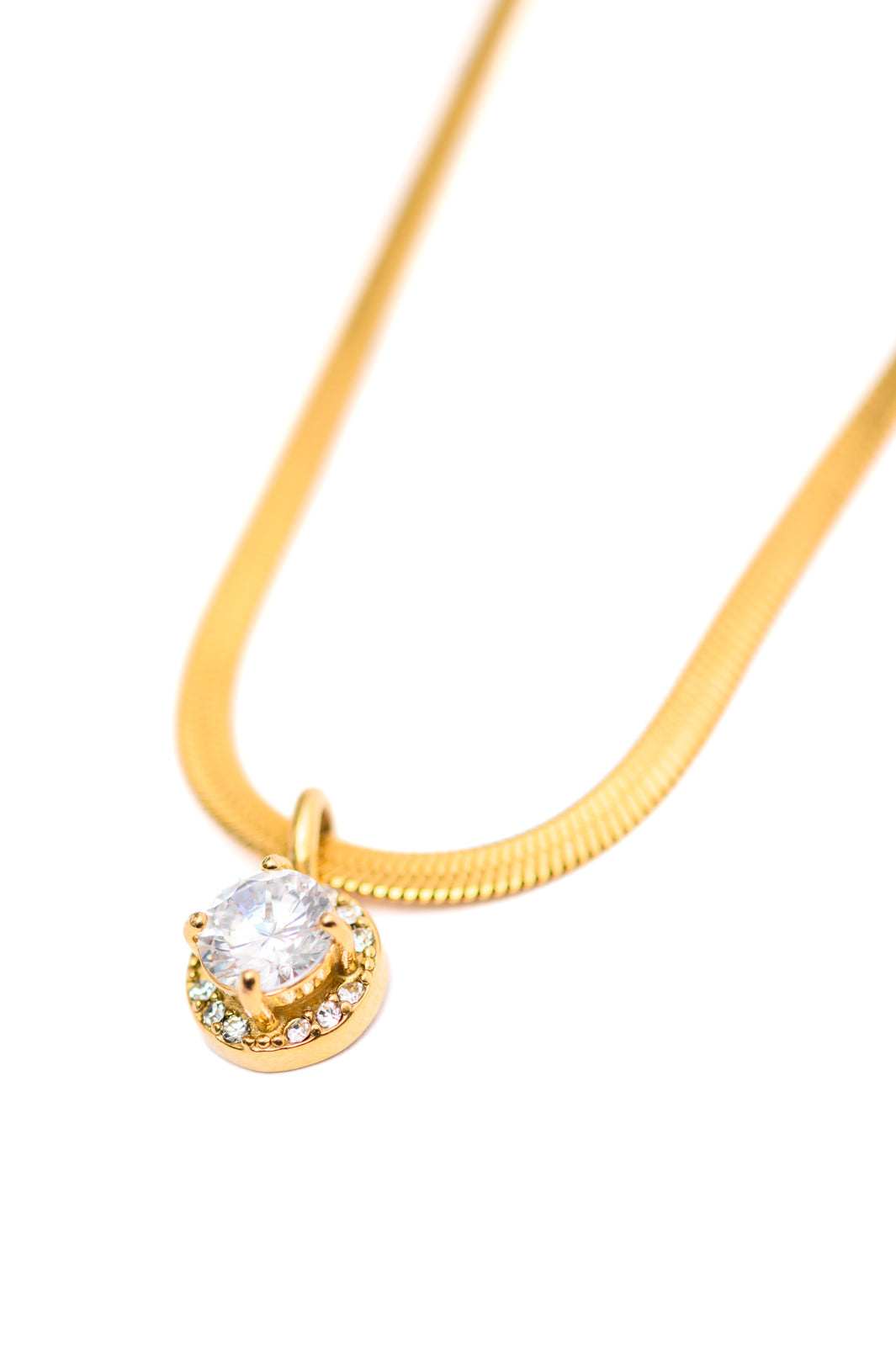 Here to Shine Gold Plated Necklace in White OS Accessories