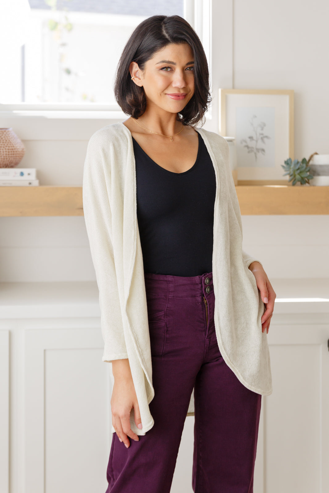 Heimish How's It Going Open Front Cardigan Layers