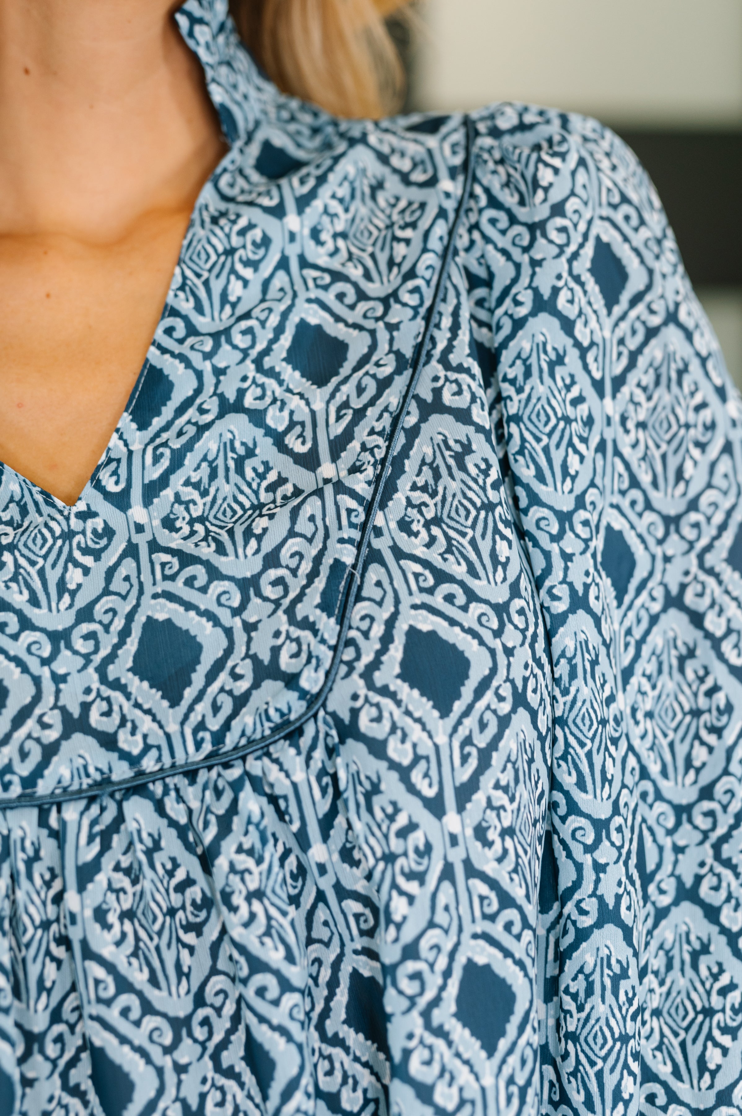 I Gave You My Heart Floral Babydoll Blouse Womens