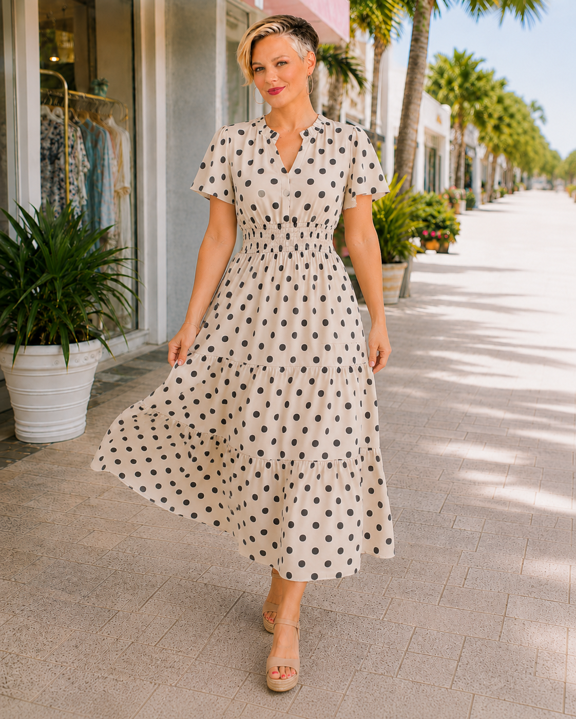 Haptics It Had to Be You Bell Sleeve Midi Dress Womens