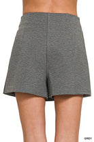 Zenana Black Wrap Front Skort