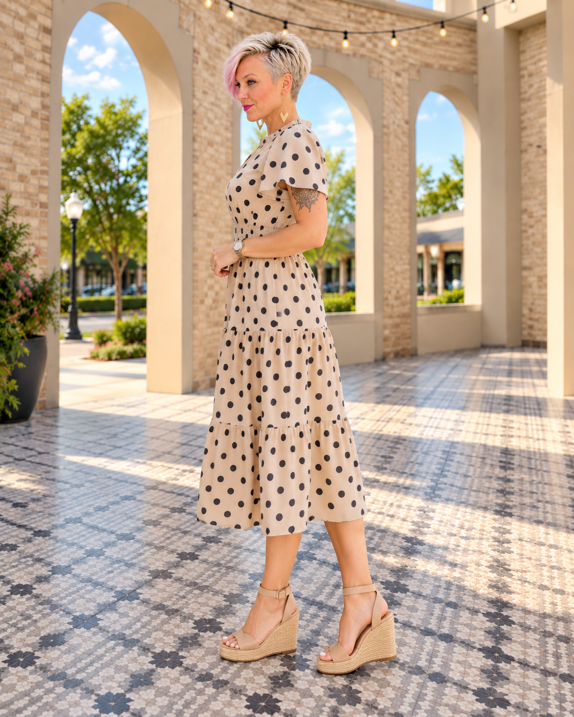 Haptics It Had to Be You Bell Sleeve Midi Dress Womens