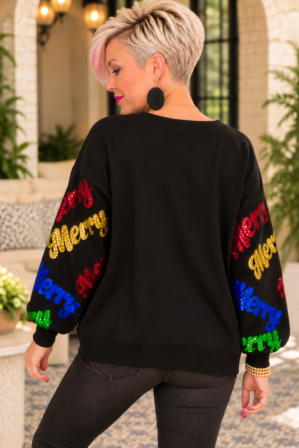 Fantastic Fawn Merry Everything Glitter Sweatshirt