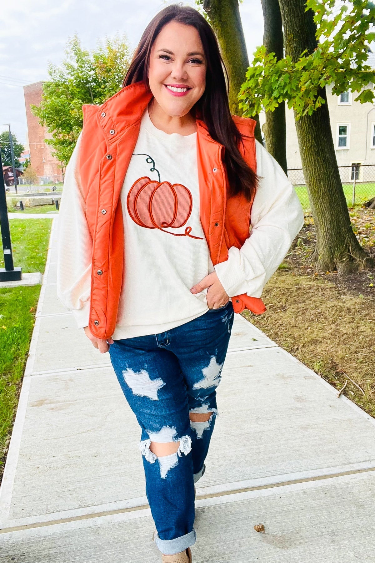 Haptics Weekend Ready Rust High Neck Snap Button Quilted Puffer Vest