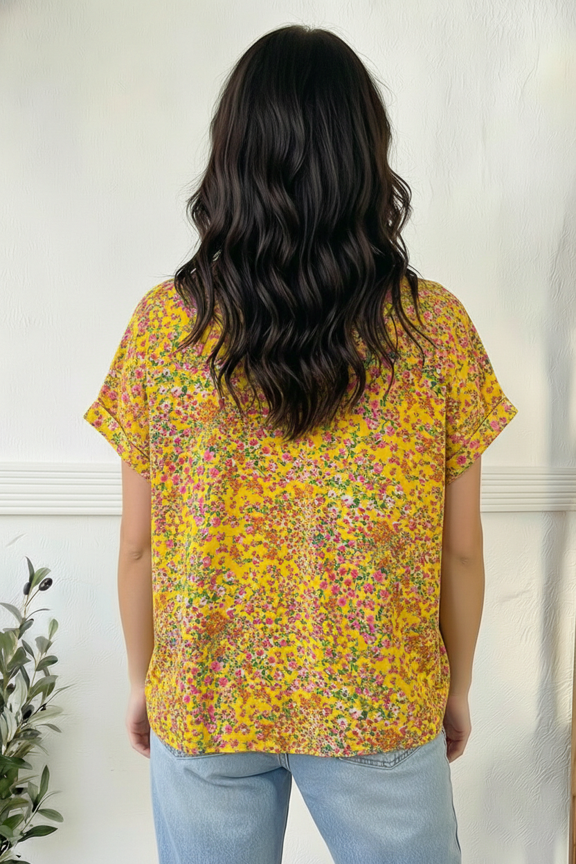Savannah Jane Sunlit Meadow Floral Top