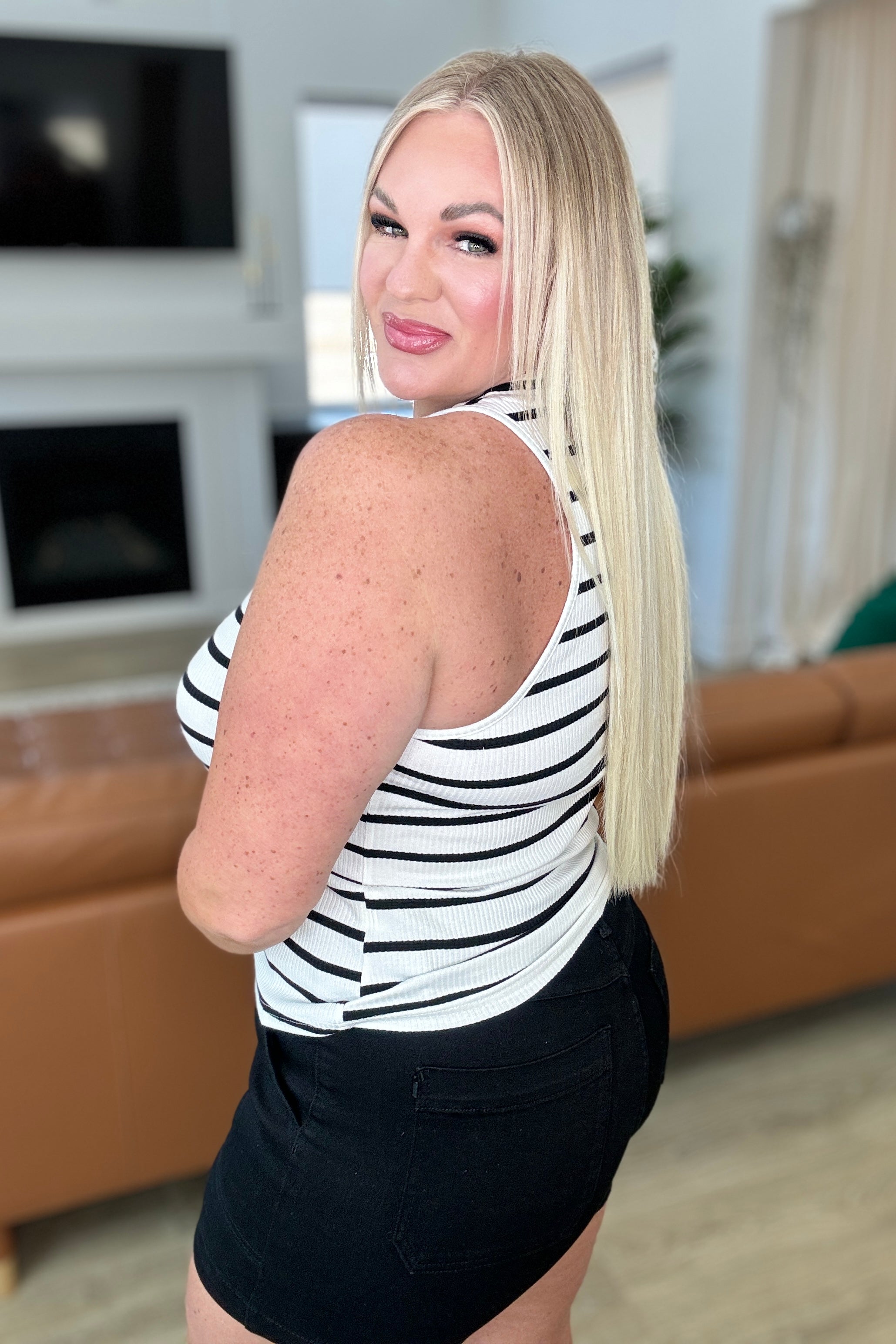 One Eleven North Start to Finished Ribbed Halter Tank Tops