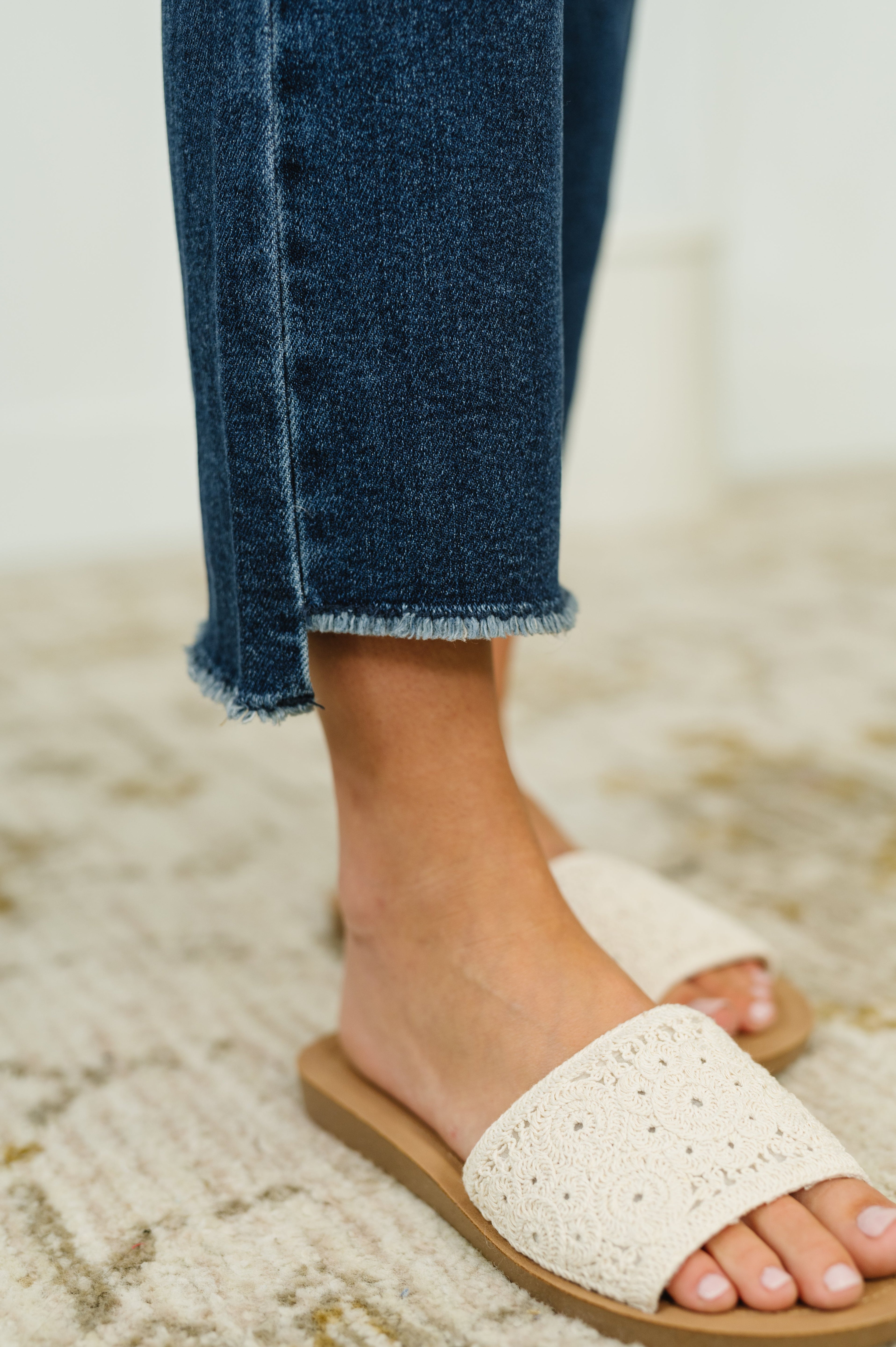 Nova High Waist Dark Wash Kick Flare Womens