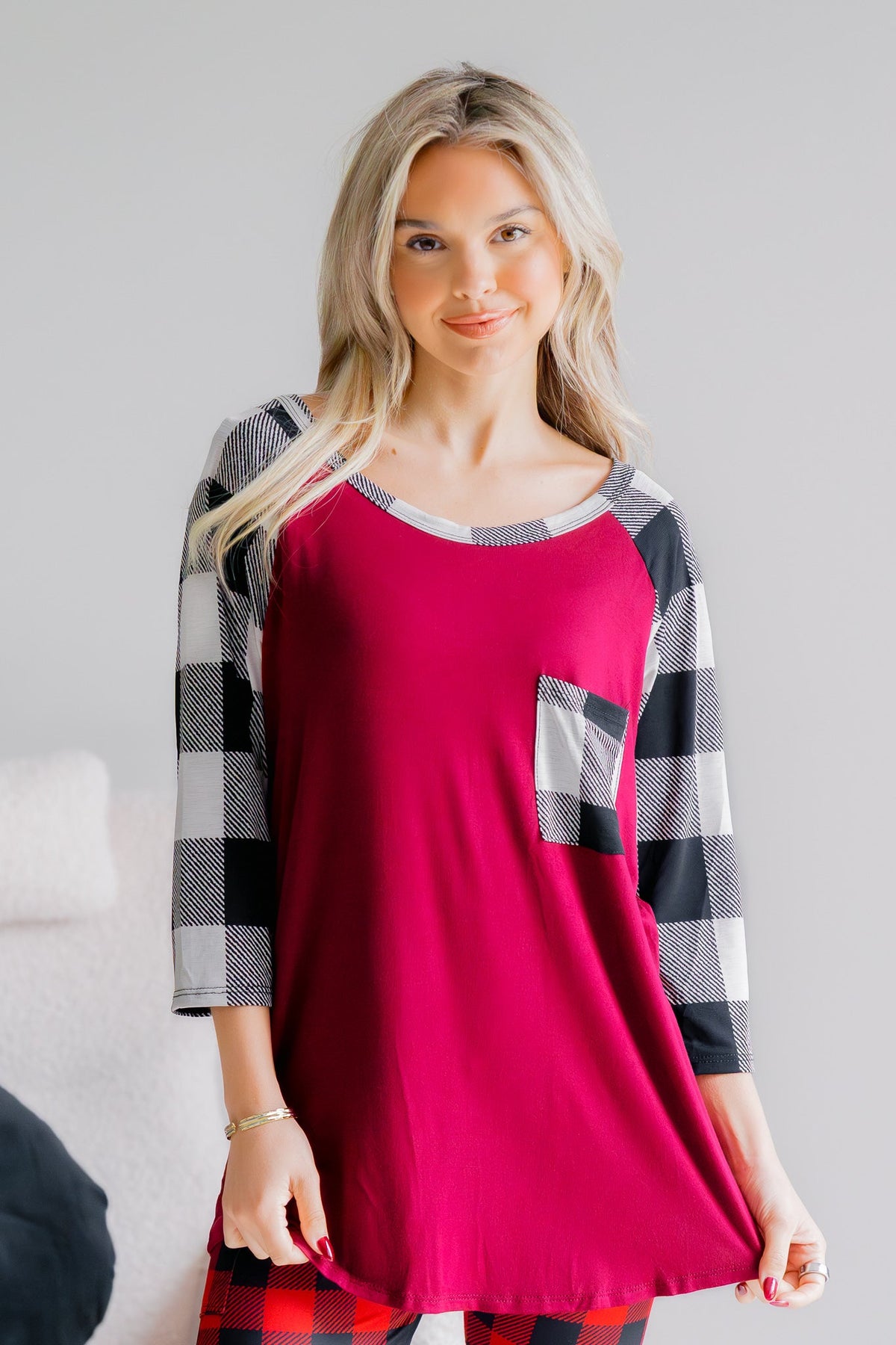 Heimish Cardinal Checks Raglan