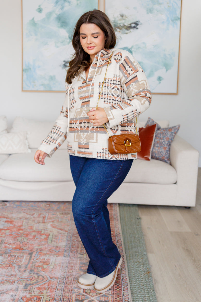 Sew In Love Just Going For It Aztec Hoodie Sweatshirts