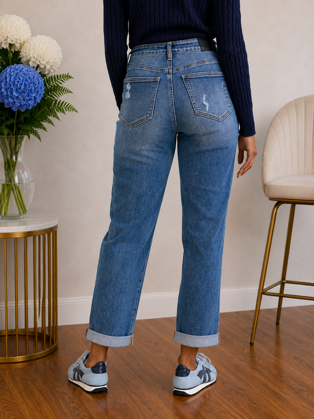 Judy Blue Just Roll With It Boyfriend Jeans