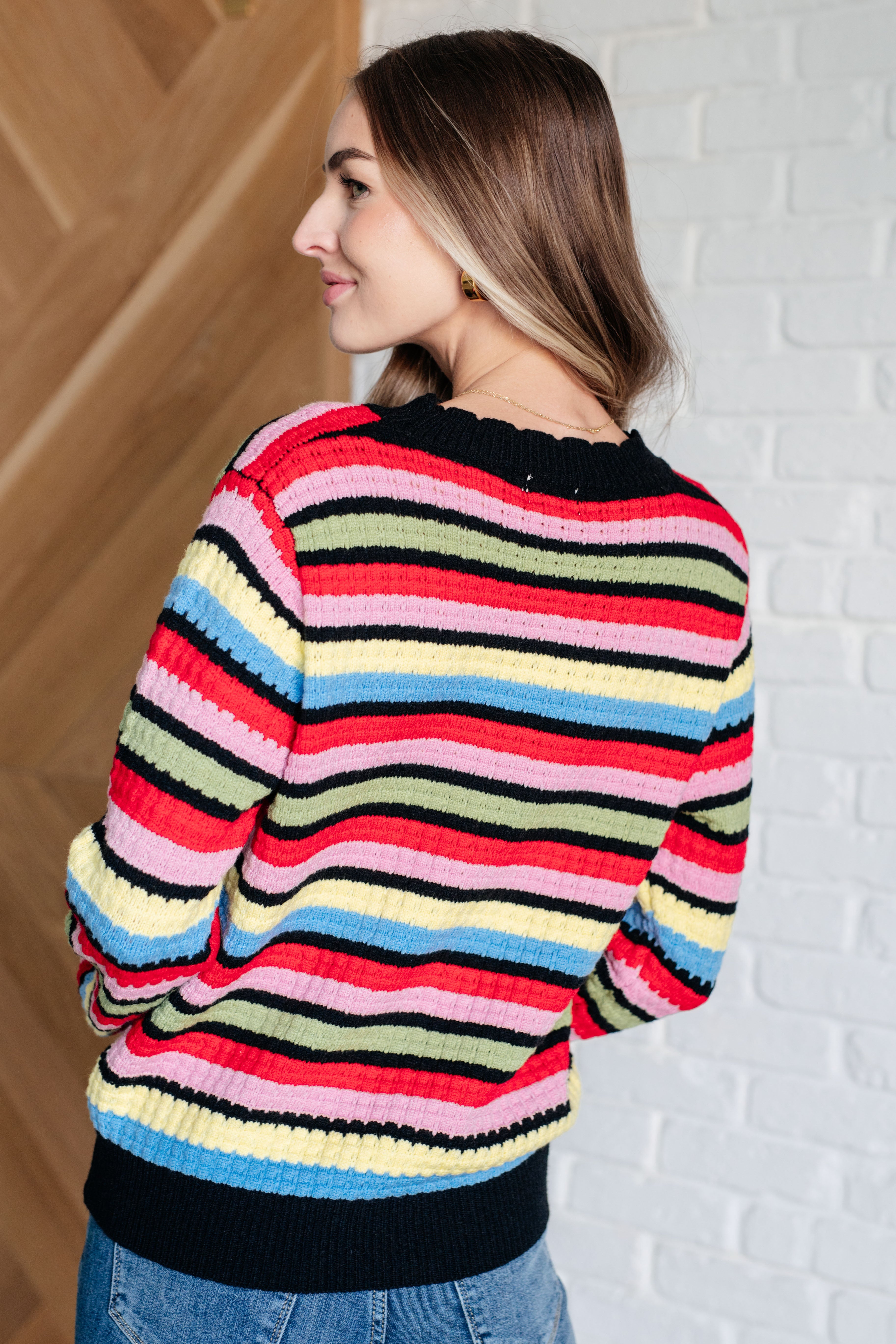 Bibi Keep Dreaming Striped Sweater Tops