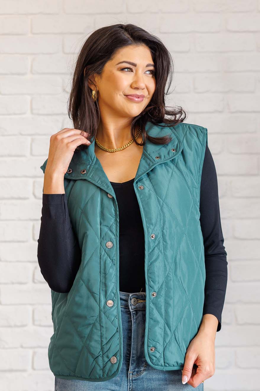 Haptics Layering Queen Quilted Puffer Vest in Hunter Green 2XL Layers