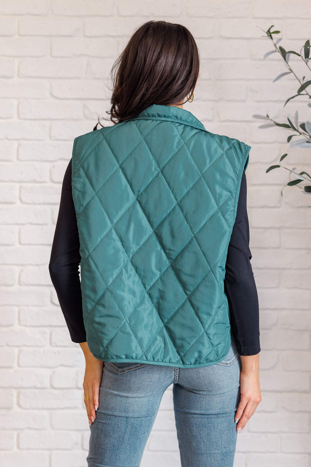 Haptics Layering Queen Quilted Puffer Vest in Hunter Green Layers