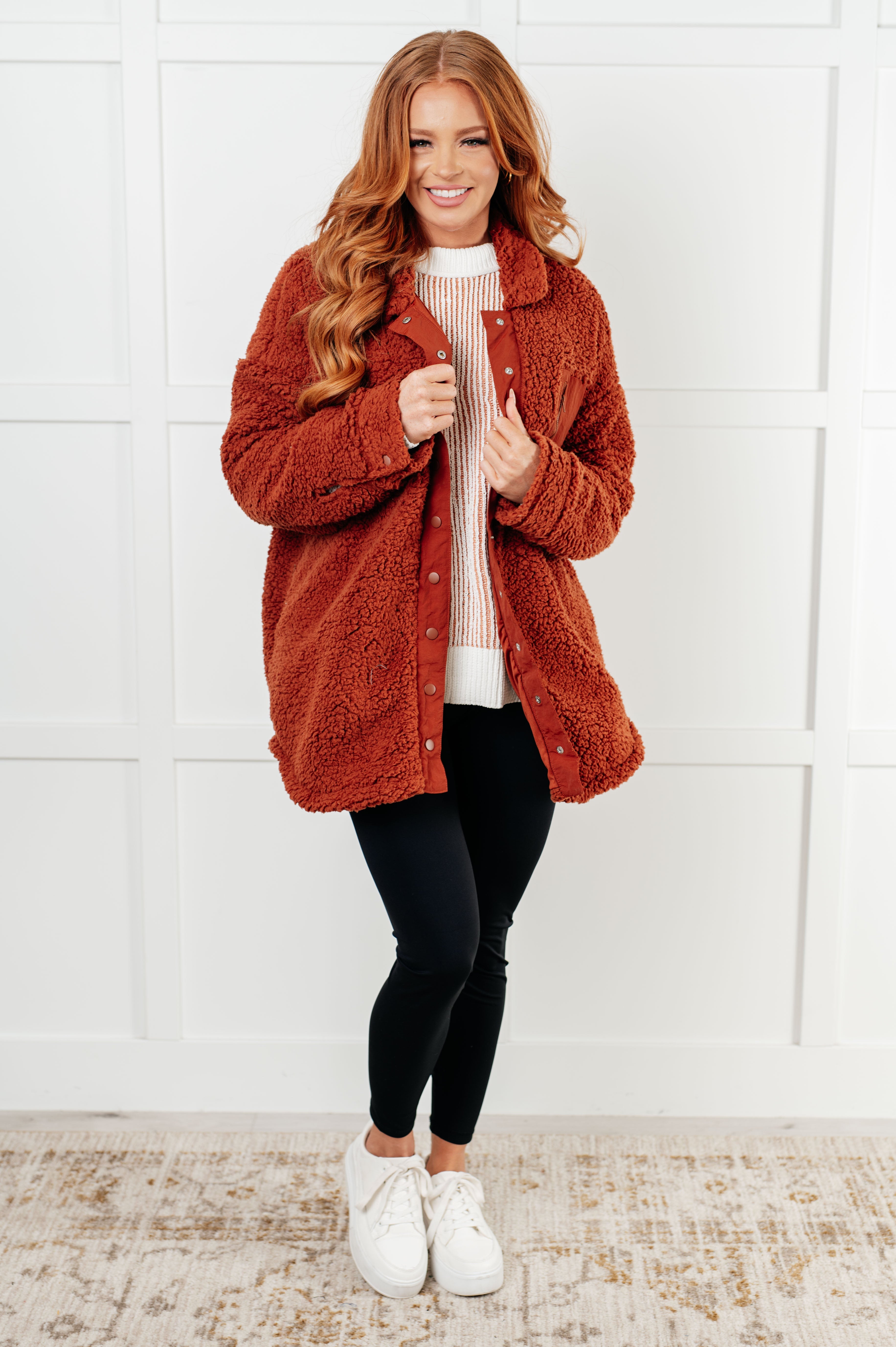 Least High Maintenance Contrast Trim Sweater Tops