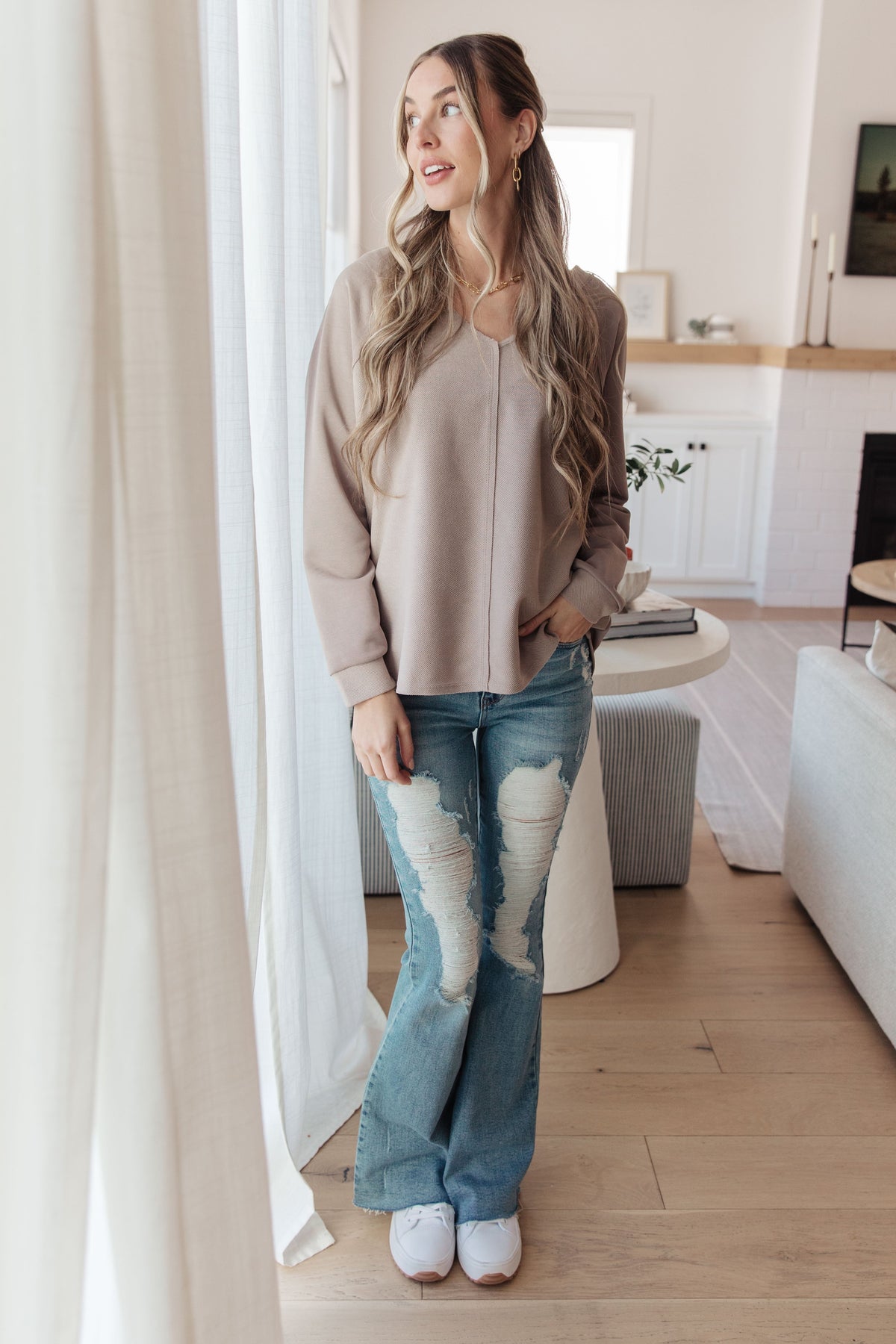 Sew In Love Less Conversation V-Neck Top Tops