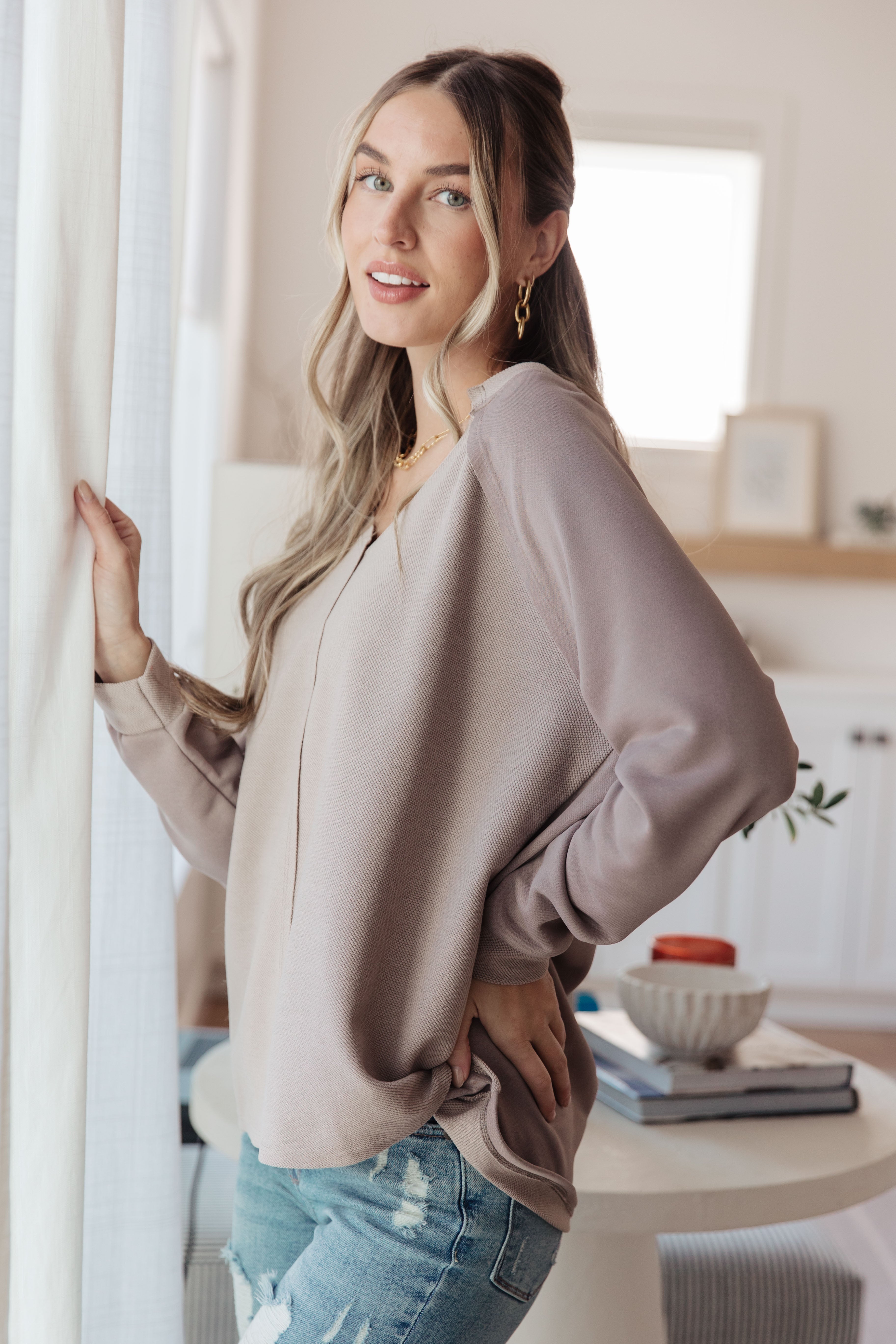 Sew in Love Less Conversation V-Neck Top Tops