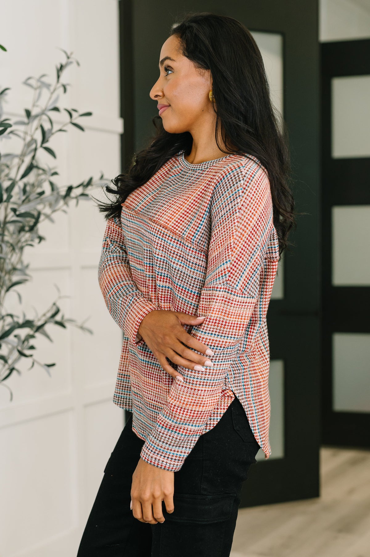 Haptics Life Like This Dolman Long Sleeve Top Womens