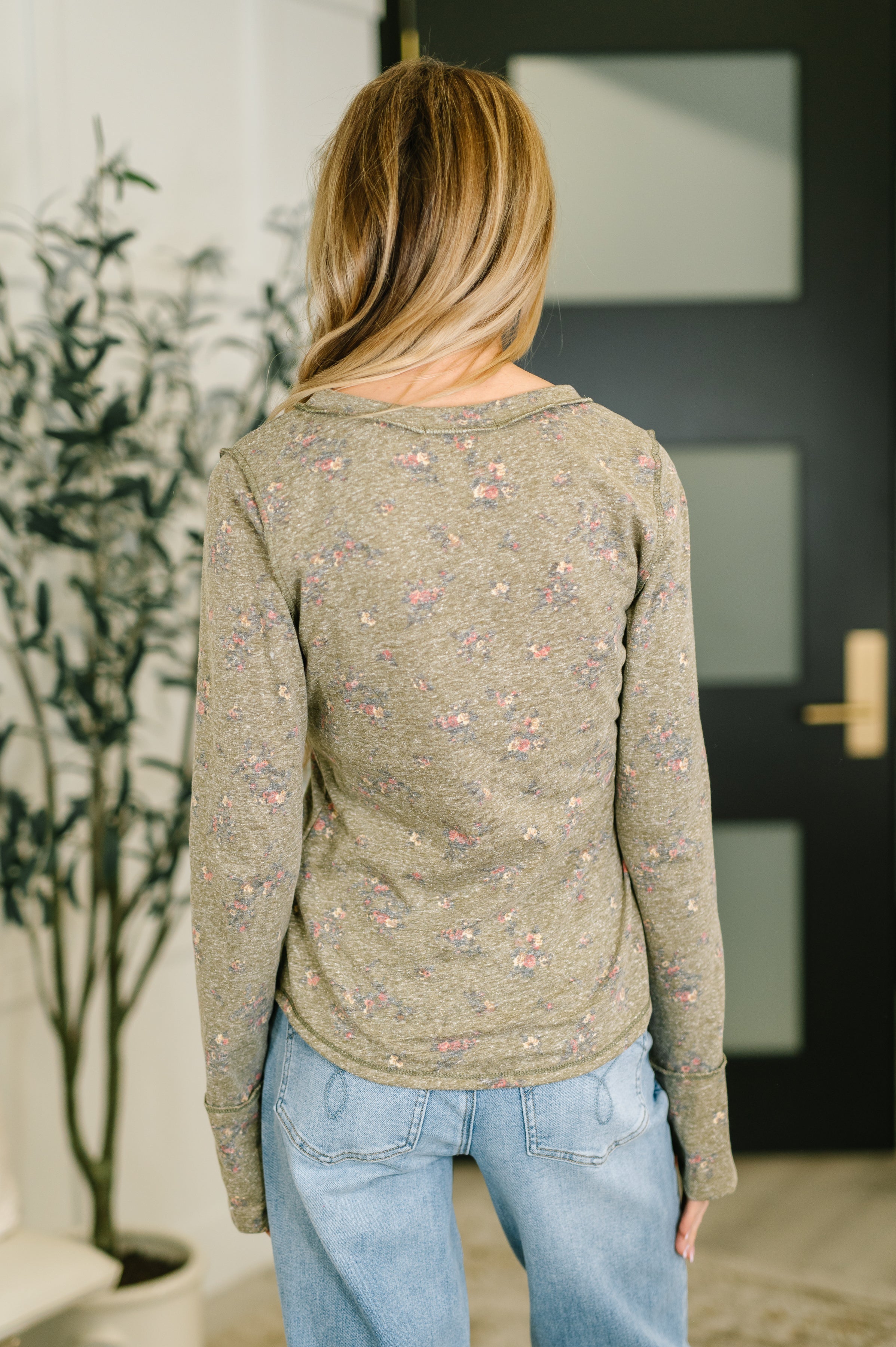 Haptics Literally Obsessed with Me Long Sleeve Top in Olive Womens