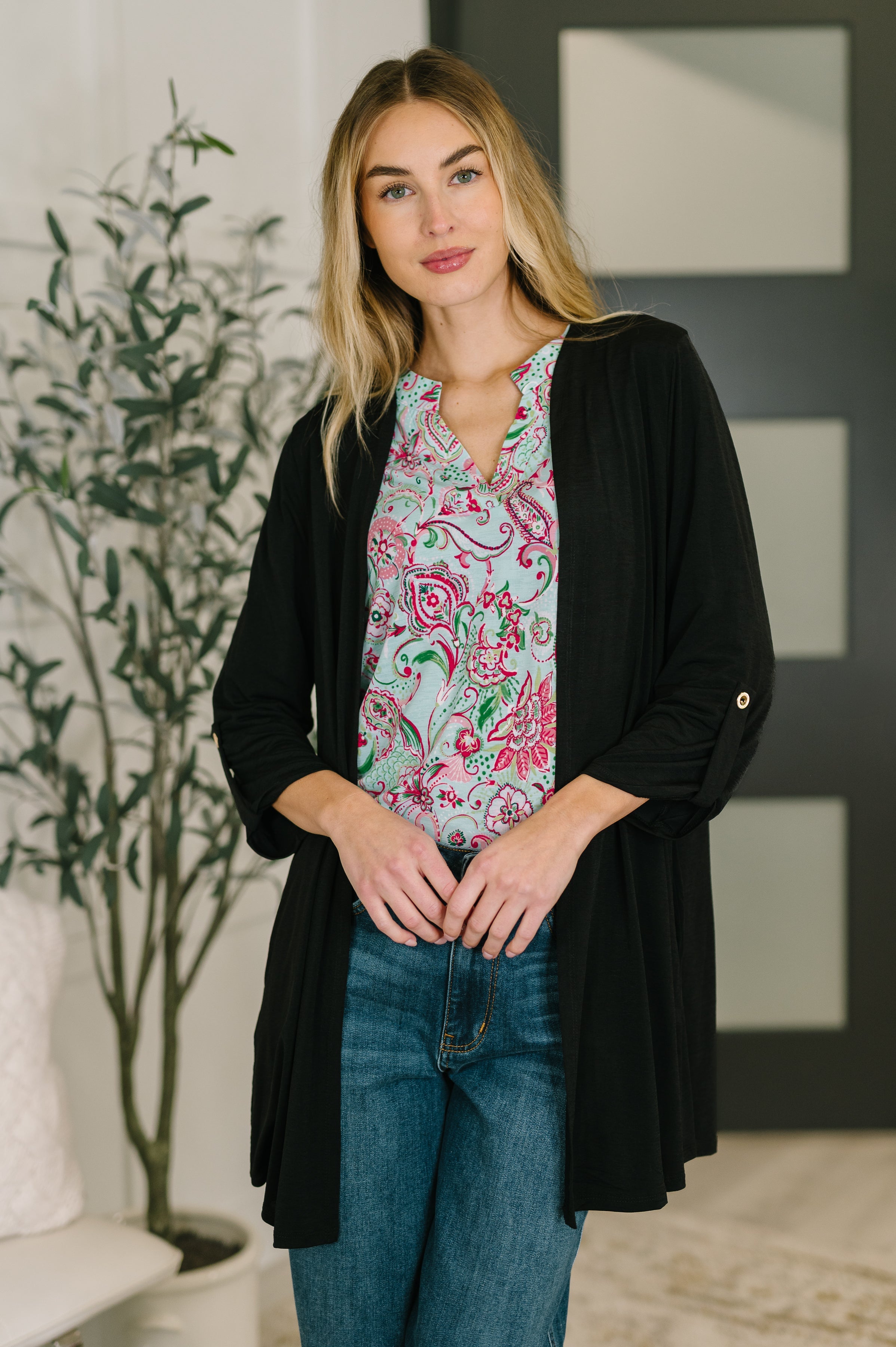 Dear Scarlett Lizzy Cardigan in Black Womens