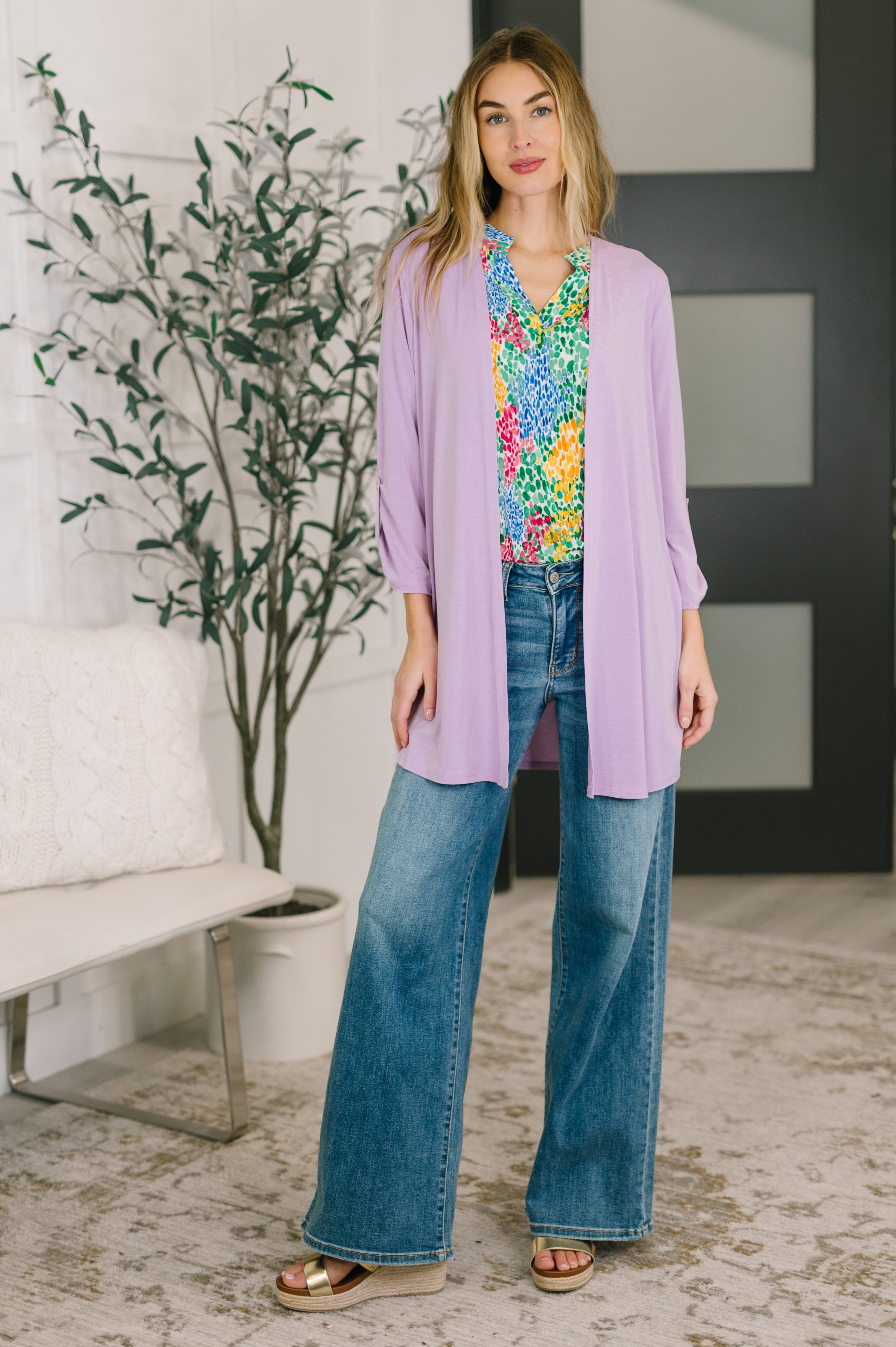 Lizzy Cardigan in Orchid Bloom Womens