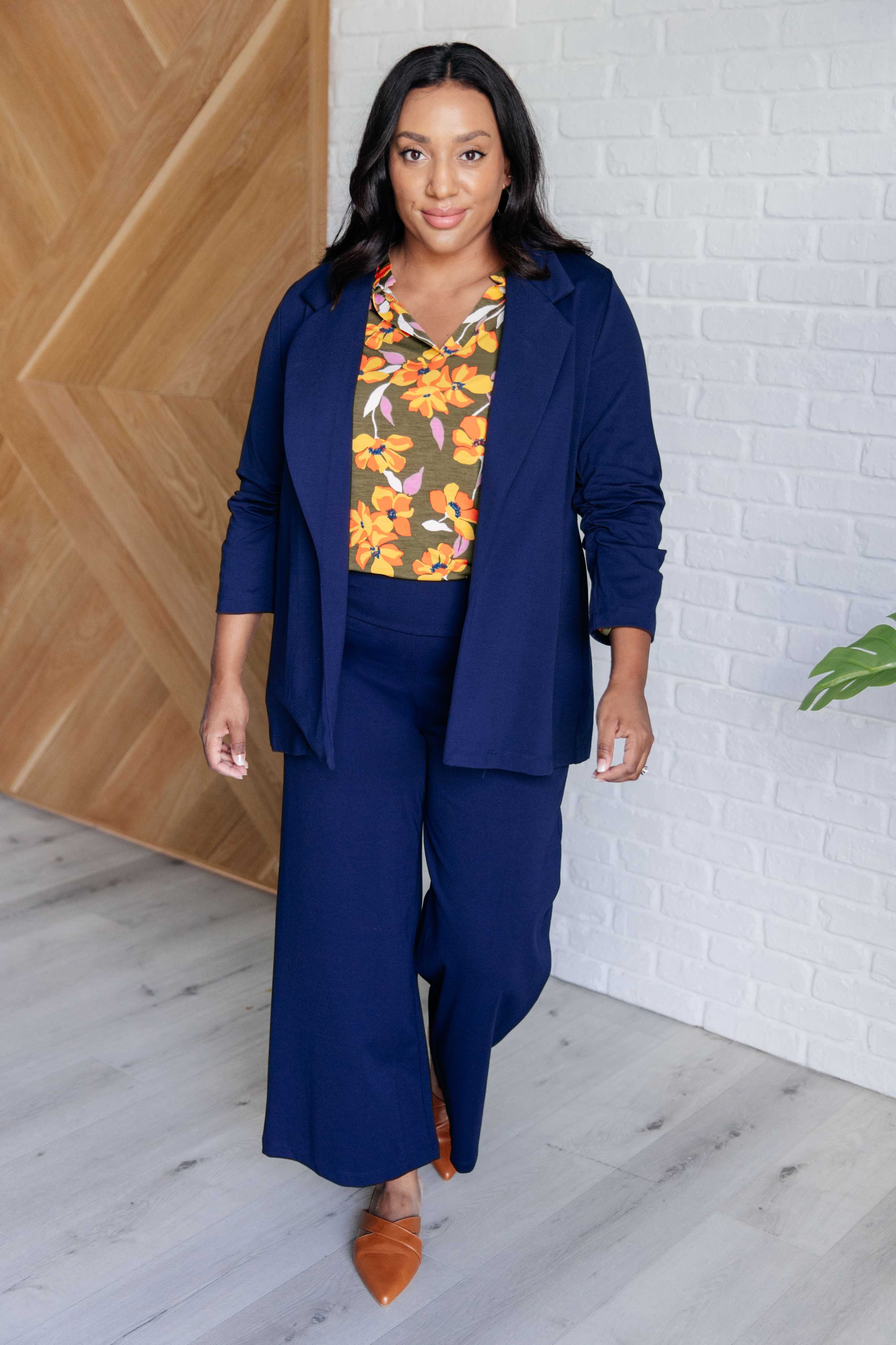 Dear Scarlett Lizzy Top in Olive and Mustard Floral Tops