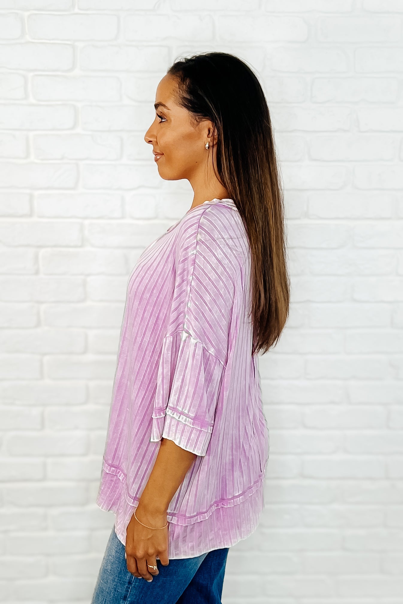 Zenana Loosely Speaking Oversized Basic Top in Mauve Womens