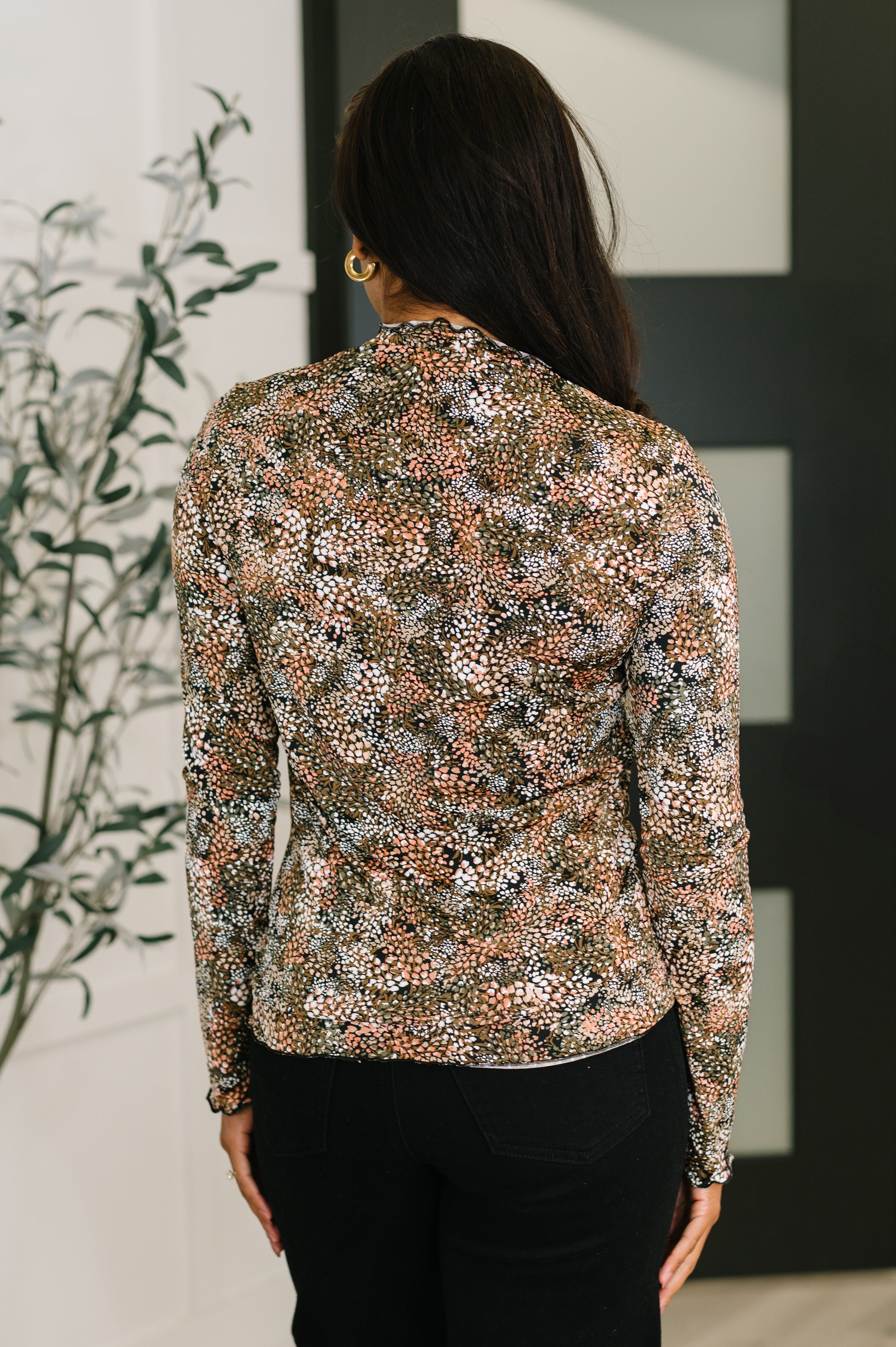 Haptics Loud and Proud Long Sleeve Lettuce Hem Top Womens