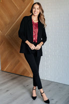 Dear Scarlett Magic 3/4 Blazer in Black Shirts & Tops