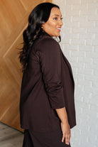 Dear Scarlett Magic 3/4 Blazer in Chocolate Coats & Jackets