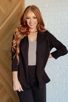 Dear Scarlett Magic 3/4 Blazer in Chocolate Coats & Jackets