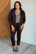 Dear Scarlett Magic 3/4 Blazer in Chocolate Coats & Jackets