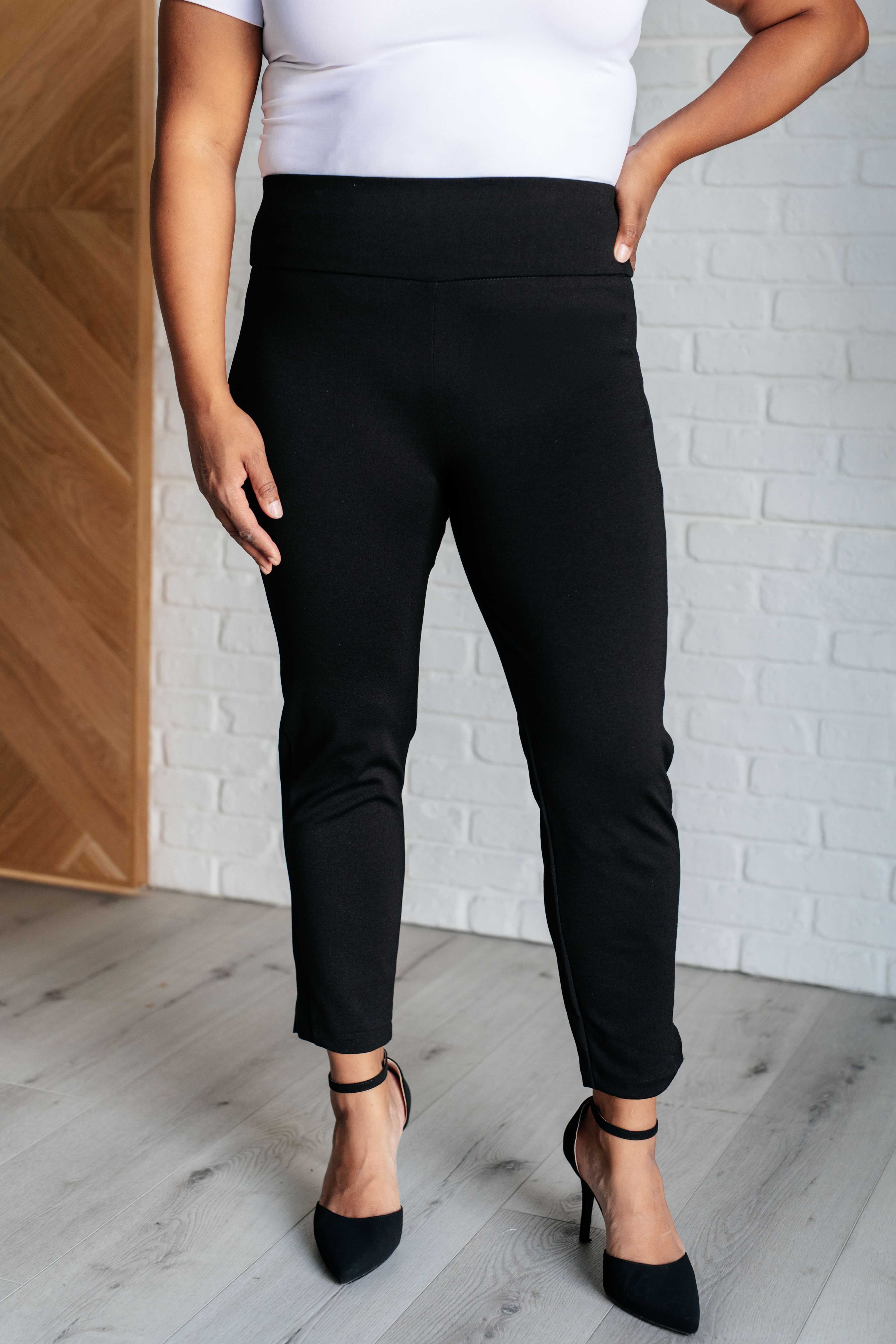 Dear Scarlett Magic Ankle Crop Skinny Pants in Black 3XL Pants