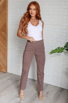 Dear Scarlett Magic Straight Pants in Dark Mocha Pants