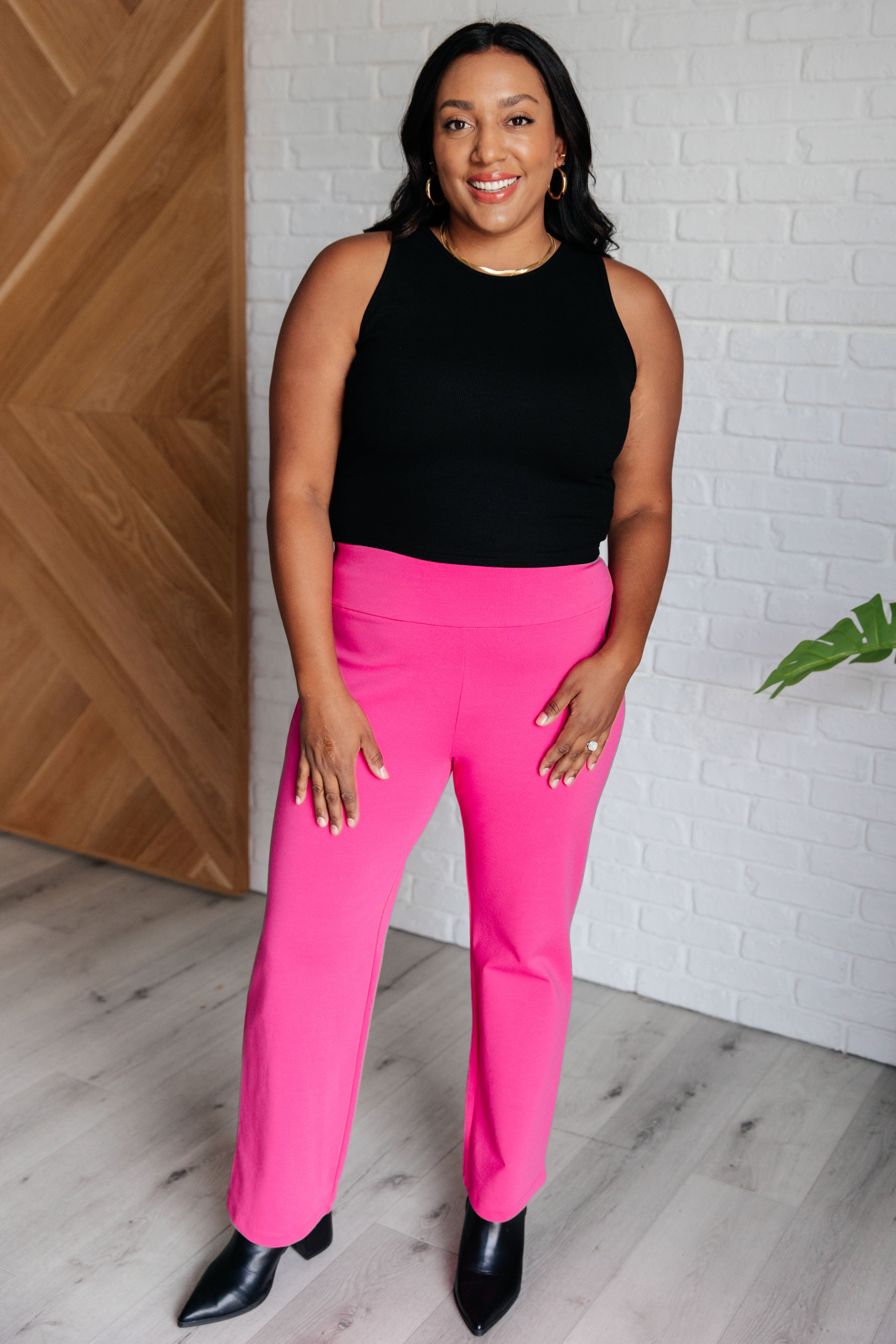 Dear Scarlett Magic Straight Pants in Hot Pink 3XL Pants