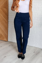 Dear Scarlett Magic Straight Pants in Navy 3XL Pants