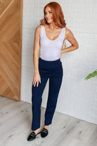 Dear Scarlett Magic Straight Pants in Navy Pants