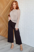 Dear Scarlett Magic Wide Leg Crop Pants in Chocolate Pants