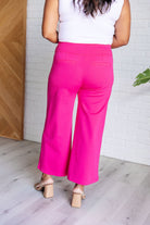 Dear Scarlett Magic Wide Leg Crop Pants in Hot Pink Bottoms