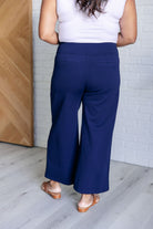 Dear Scarlett Magic Wide Leg Crop Pants in Navy Bottoms