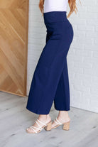 Dear Scarlett Magic Wide Leg Crop Pants in Navy Bottoms