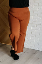 Dear Scarlett Magic Wide Leg Crop Pants in Rust Pants