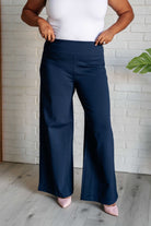 Dear Scarlett Magic Wide Leg Pants in Navy 3XL Pants