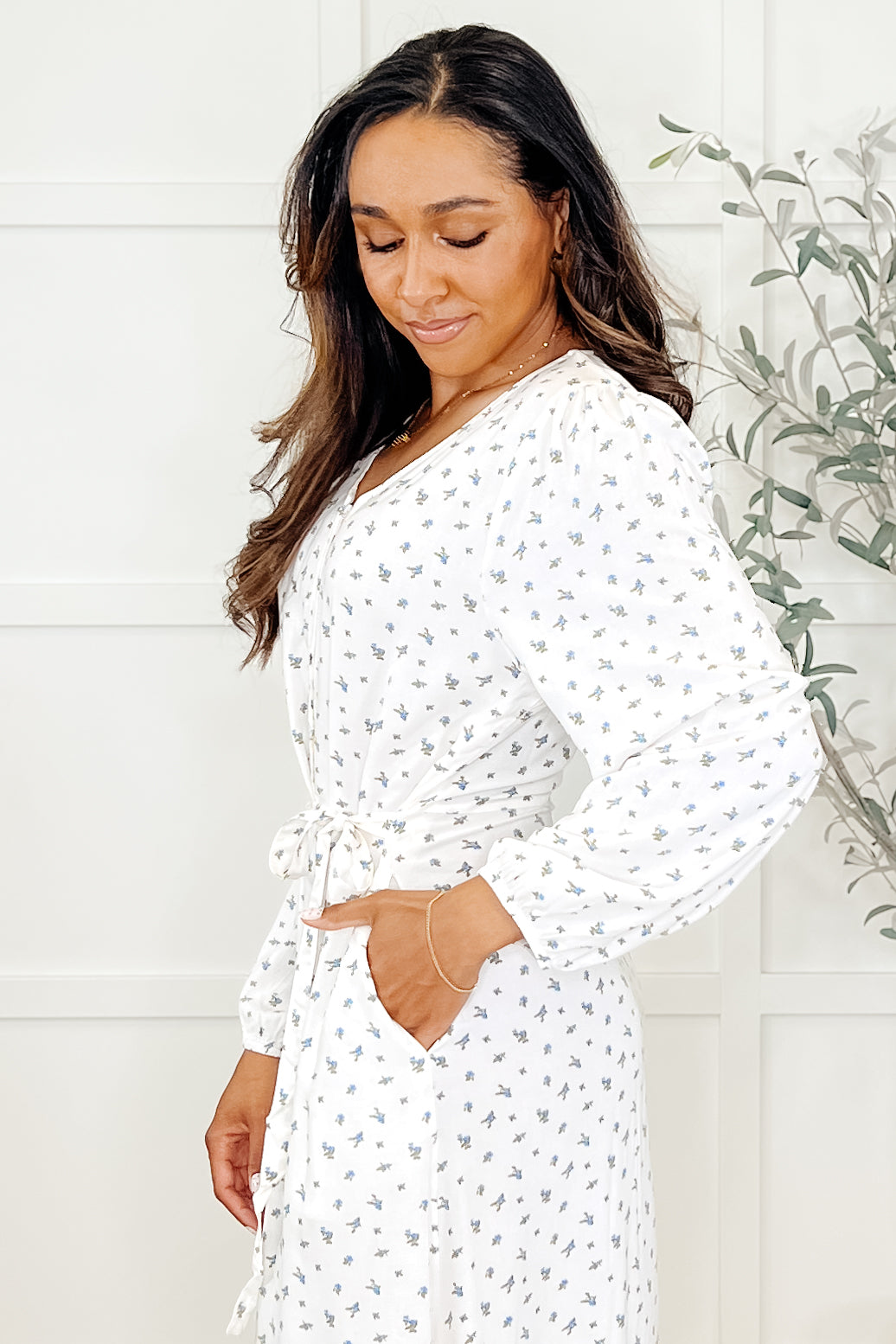 Honey Mark Maple Dress Floweret Womens