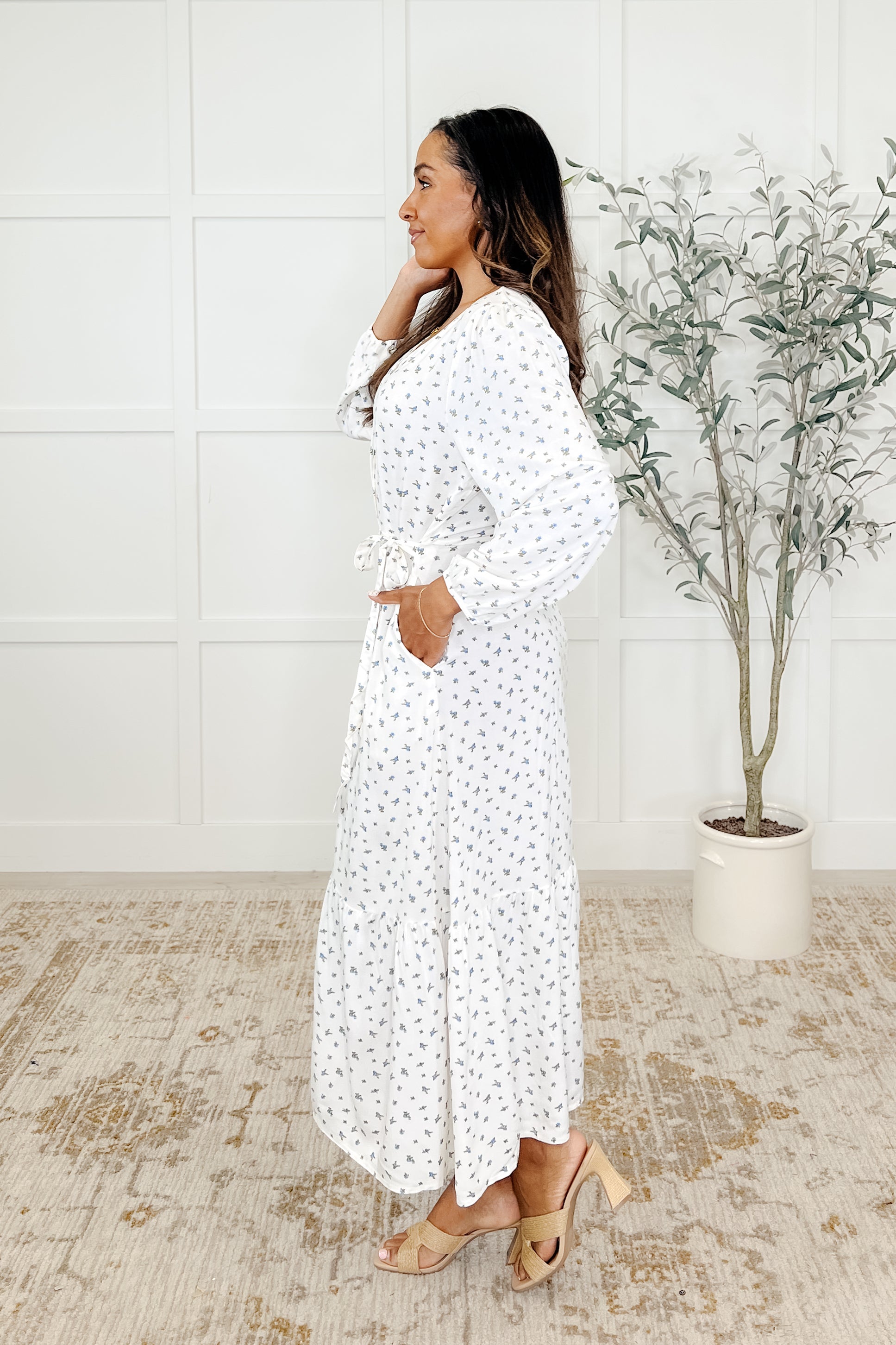 Honey Mark Maple Dress Floweret Womens