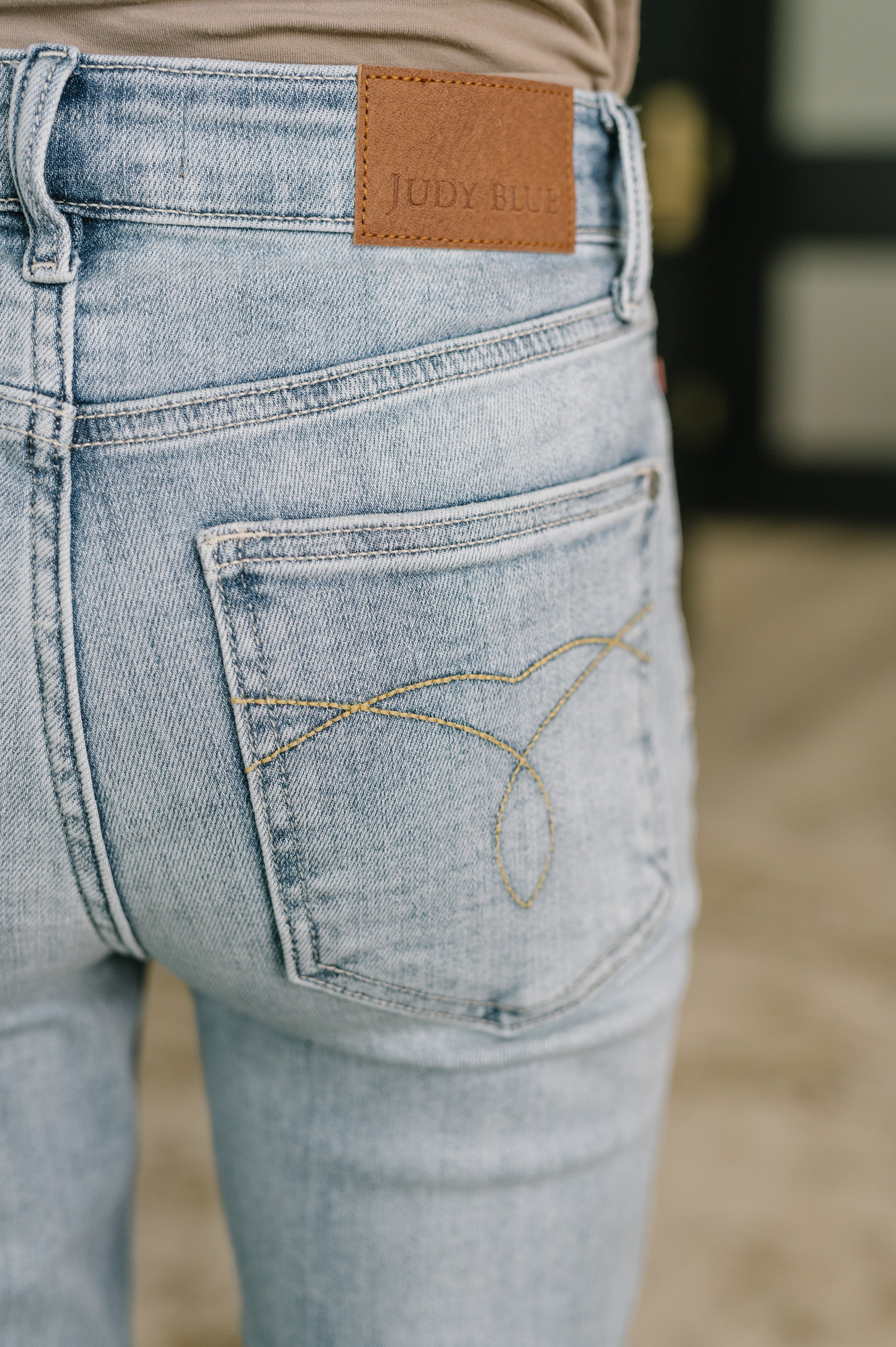 Mckaylee Mid Rise Kick Flare Jeans with Frayed Hem Womens