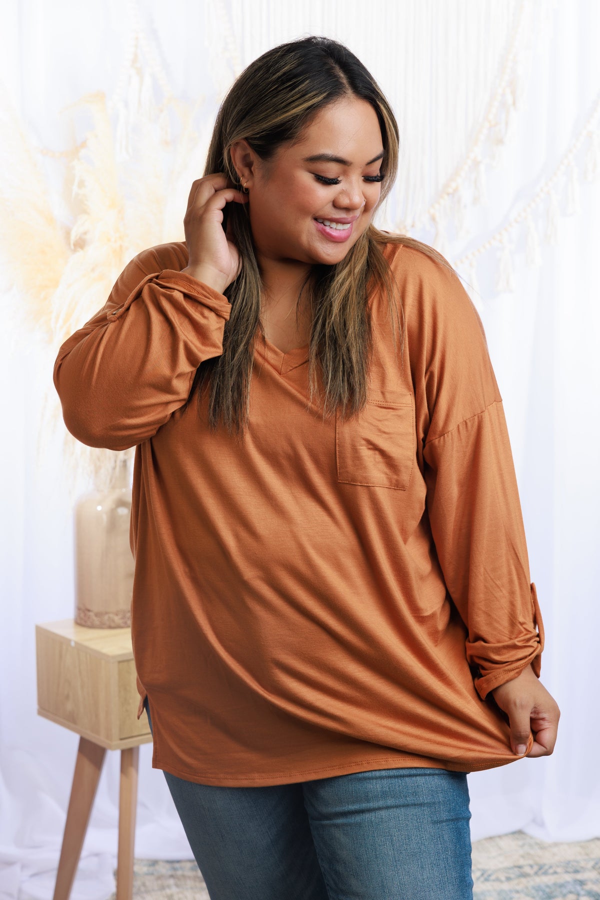 Sew In Love Mustard Pocket Top