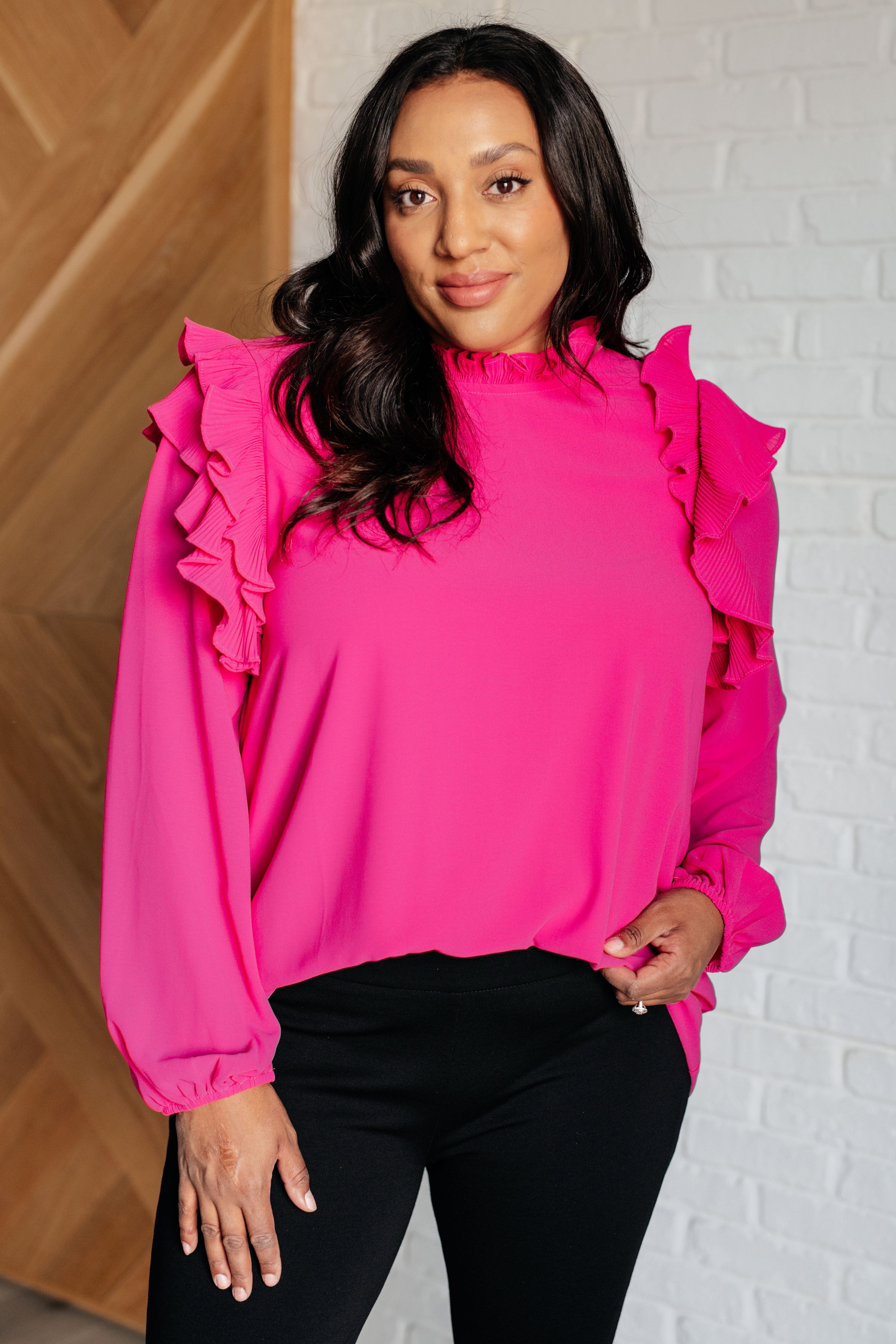 Jodifl My Good Graces Ruffled Top Shirts & Tops