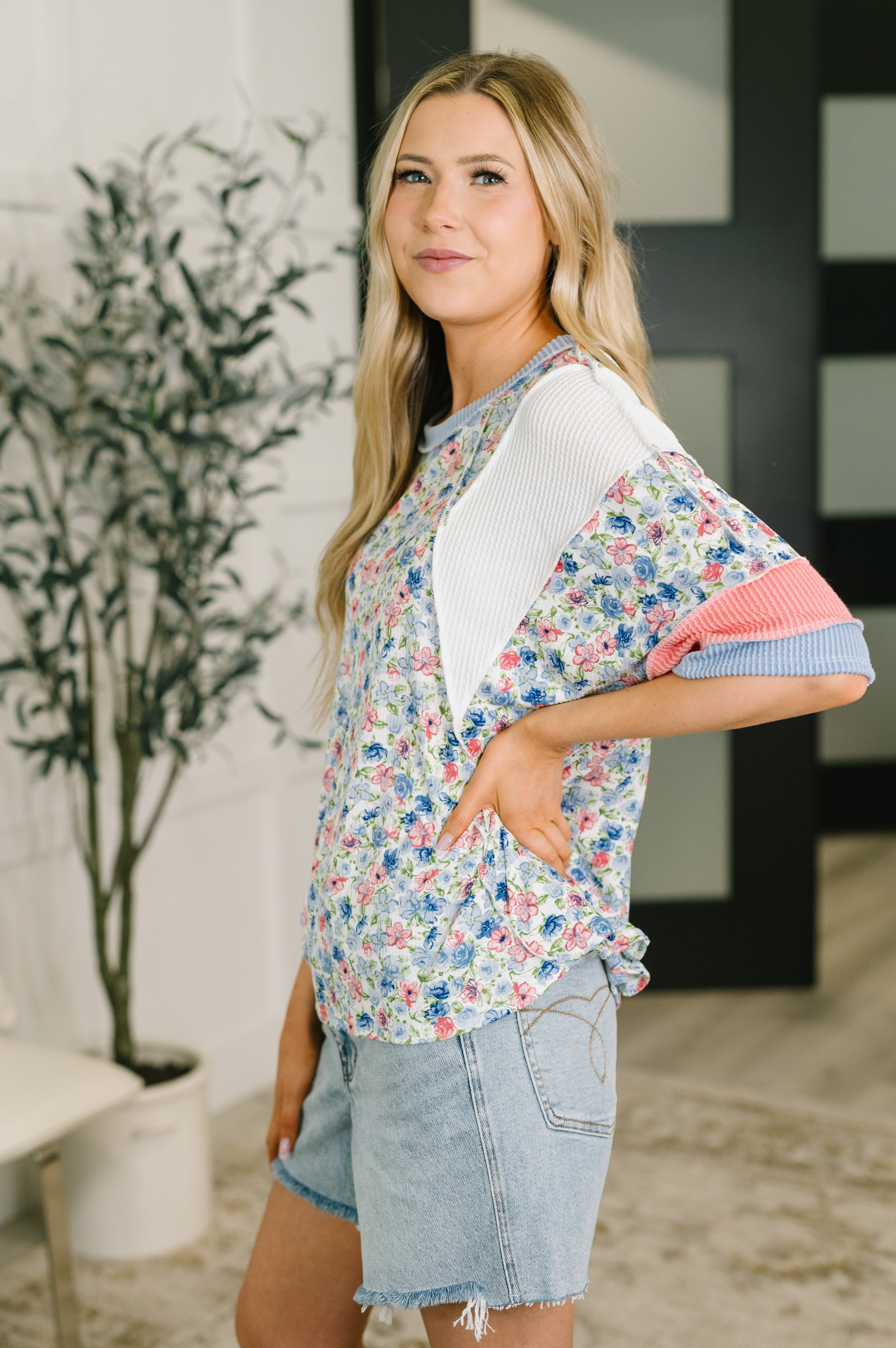 My Version Of Love Color Block Top Womens