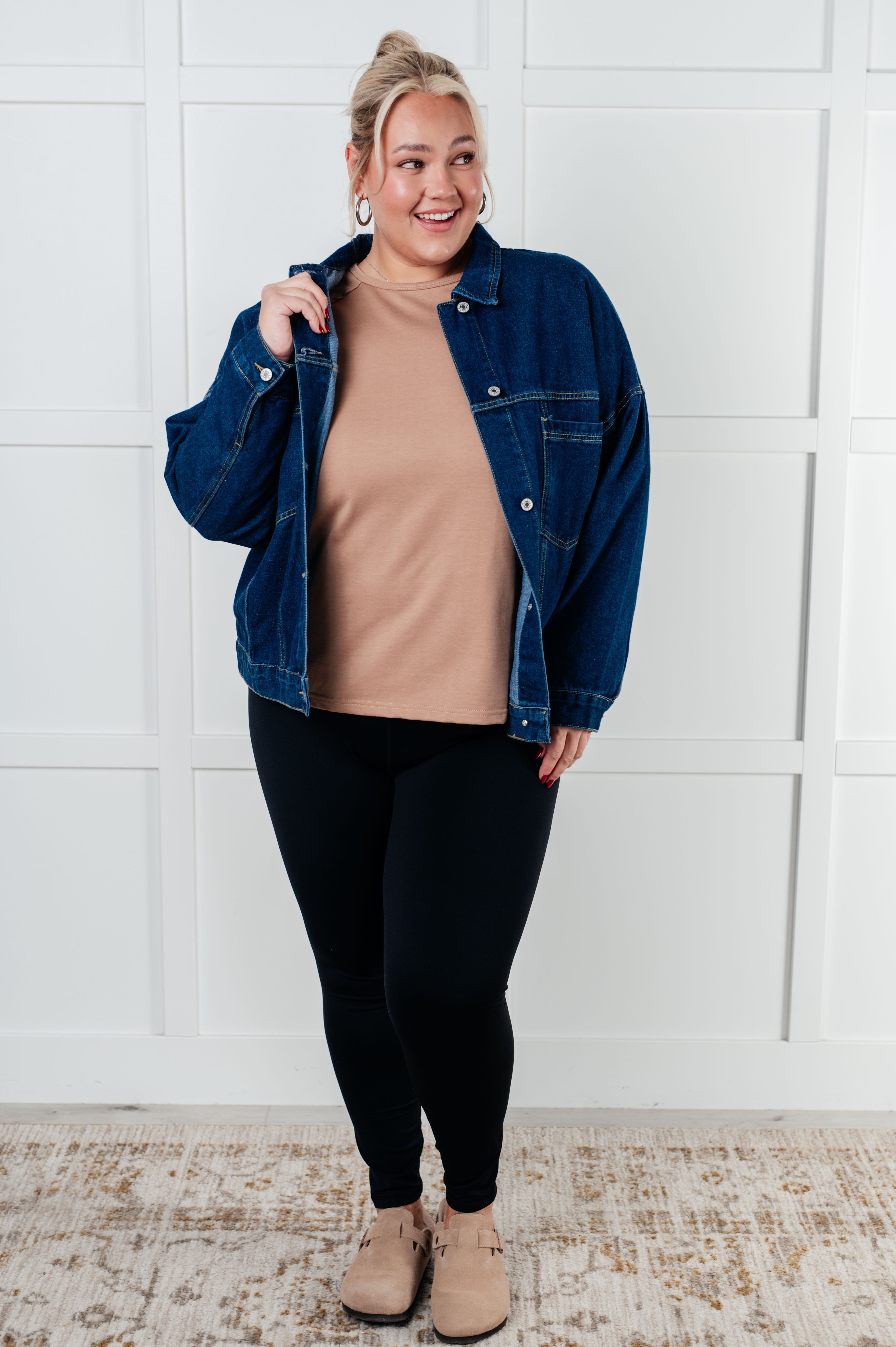 One Eleven North French Terry Floral Patchwork Long Sleeve Top Tops