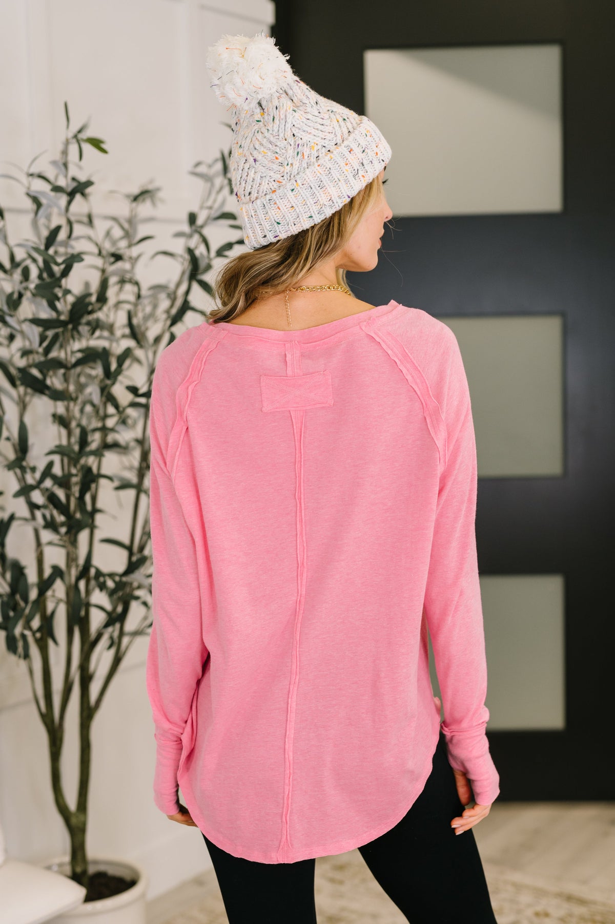 Zenana Nice to Each Other Raglan Sleeve Top in Fuchsia Womens